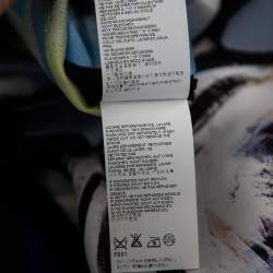 Pre Owned Just Cavalli Multicolored Printed Silk Belted Kaftan Top S