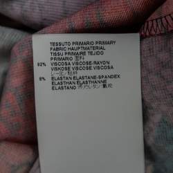 Pre Owned تنورة جاست كافالي ماكسي جيرسيه مطبوع جلد ثعبان متعدد الألوان مقاس كبير