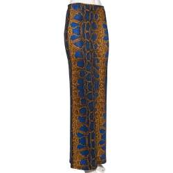 Pre Owned Just Cavalli Multicolored Snake Print Jersey Skirt XS