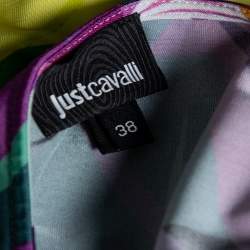 Pre Owned Just Cavalli Multicolored Floral Printed Jersey T-Shirt S