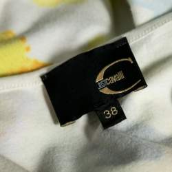 Pre Owned فستان جست كافالي جيرسيه مطبوع متعدد الألوان بأكمام طويلة مقاس صغير - سمول