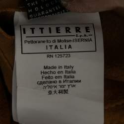 Pre Owned Just Cavalli Brown Leather Lasercut Detail Shrug M