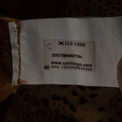 Pre Owned Just Cavalli Brown Leather Lasercut Detail Shrug M