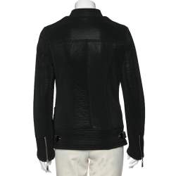 Pre Owned Just Cavalli Black Synthetic Quilted Jacket M
