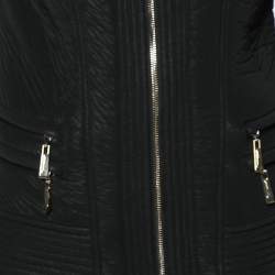 Pre Owned Just Cavalli Black Synthetic Quilted Jacket M