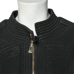 Pre Owned Just Cavalli Black Synthetic Quilted Jacket M
