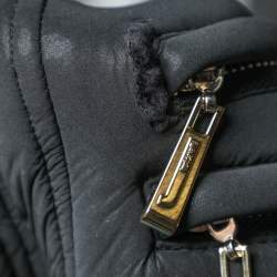 Pre Owned Just Cavalli Black Synthetic Quilted Jacket M