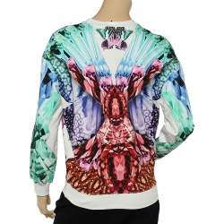 Pre Owned Just Cavalli Multicolor Printed Cotton Knit Sweatshirt S
