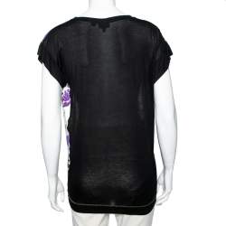 Just Cavalli Multicolor Printed Silk Top XXS