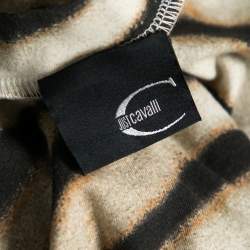 Pre Owned Just Cavalli Brown Animal Printed Cotton Sleeveless Top S