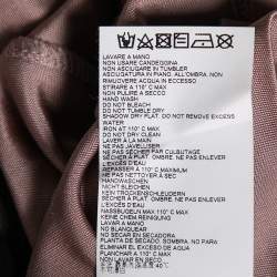 Pre Owned Just Cavalli Pink Jersey Eyelet Embellished Ruffle Trim Sleeves Top S