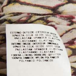 Just Cavalli Vintage Yellow & Pink Snake Print Silk Chiffon Sleeveless Dress M