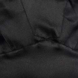 Pre Owned Just Cavalli Black Satin Maxi Corset Dress M