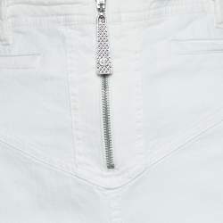 مملوكة مسبقًا Just Cavalli White Denim Flared Maxi Skirt L