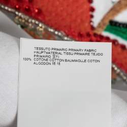 Pre Owned Just Cavalli White Cotton Crystal Embellished Crew Neck T-Shirt S