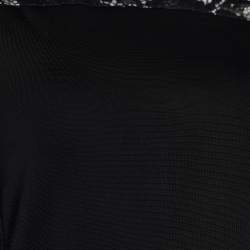 Pre Owned Just Cavalli Black Jersey Lace Trim Sleeveless Top L