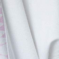 مملوكة مسبقًا Just Cavalli White Printed Jersey Draped Top XS