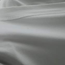 مملوكة مسبقًا Just Cavalli White Printed Jersey Draped Top XS