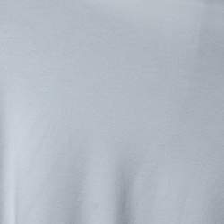 مملوكة مسبقًا Just Cavalli White Printed Jersey Draped Top XS