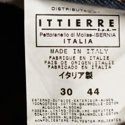 Pre Owned Just Cavalli Vintage Indigo Distressed Denim Straight Fit Jeans M/Waist: 32"