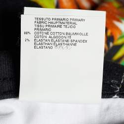 Pre Owned Just Cavalli Black Floral & Animal Print Cotton Regular Fit Jeans XL