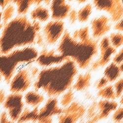 Pre Owned Just Cavalli Brown Animal Print Jersey Maxi Skirt M