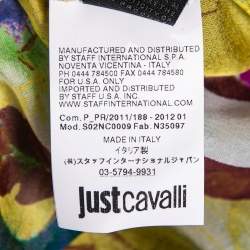 Pre Owned Just Cavalli Multicolor Tropical Print Silk Chiffon Kaftan Top S