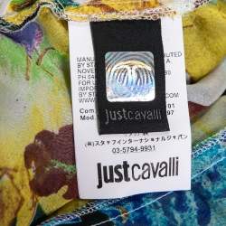 Pre Owned Just Cavalli Multicolor Tropical Print Silk Chiffon Kaftan Top S
