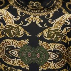 Pre Owned Just Cavalli Black Printed Satin Mini Dress S