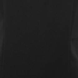 Pre Owned Just Cavalli Black Floral Neoprene Sheath Dress M