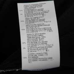 Pre Owned Just Cavalli Black Floral Neoprene Sheath Dress M