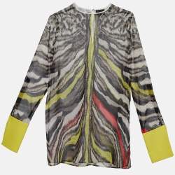 Just Cavalli Multicolor Animal Printed Chiffon Tunic S