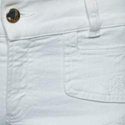 Just Cavalli White Denim Cropped Jeans S Waist 30"