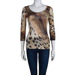 Pre Owned Just Cavalli Animal Print Jersey T-Shirt XS