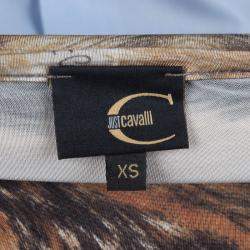 Pre Owned Just Cavalli Animal Print Jersey T-Shirt XS