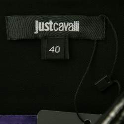 Just Cavalli Monochrome Tweed A-Line Skirt S