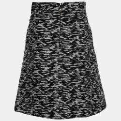 Just Cavalli Monochrome Tweed A-Line Skirt S