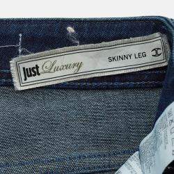 Just Cavalli Navy Blue Stretch Denim Skinny Leg Jeans S
