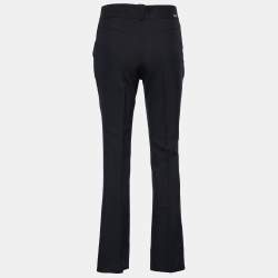 Pre Owned Just Cavalli Black Cotton Blend Straight Leg Pants S