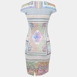 Pre Owned Just Cavalli Multicolor Printed Jersey Cap Sleeve Mini Dress S