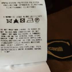 Pre Owned Just Cavalli Brown Satin High-Low Hem Skirt M