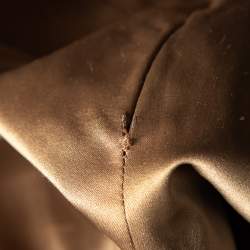 Pre Owned Just Cavalli Brown Satin High-Low Hem Skirt M