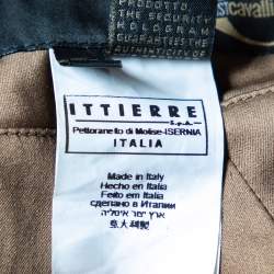 Pre Owned Just Cavalli Brown Satin High-Low Hem Skirt M