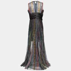Just Cavalli Multicolor Tulle Sleeveless Gown XL
