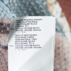 Pre Owned Just Cavalli Multicolour Animal Printed Chiffon  Tie Neck Blouse M