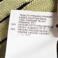 Pre Owned Just Cavalli Multicolor Ribbed Knit Long Sleeve Flared Midi Dress M