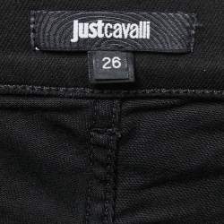 Pre Owned Just Cavalli Black Stretch Denim Skinny Jeans S Waist 26"