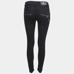 Pre Owned Just Cavalli Black Stretch Denim Skinny Jeans S Waist 26"