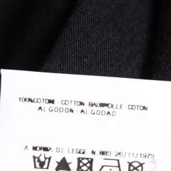 Pre Owned Just Cavalli Black Printed Cotton Top M