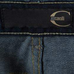 Just Cavalli Indigo Dark Wash Denim Studded Skinny Jeans S